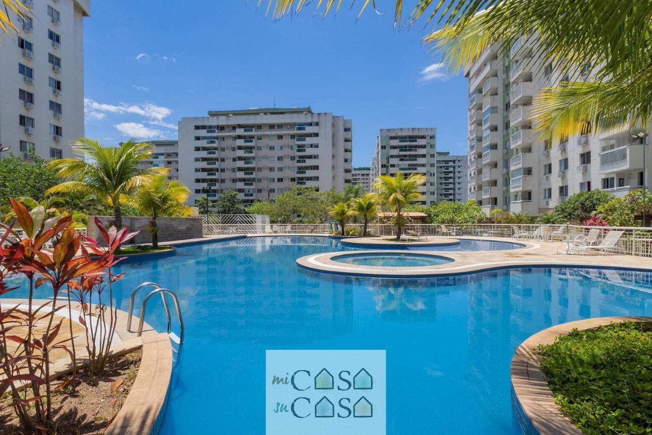2 Quartos Com Varanda A 300M Riocentro Wi-Fi 120Mbps E Cozinha Completa - Condominio Com Piscina, Estacionamento, Portaria 24H E Parquinho Infantil - Apartamento Indicado Para Grupos, Hospedes A Trabalho E Criancas Rio de Janeiro Eksteriør bilde