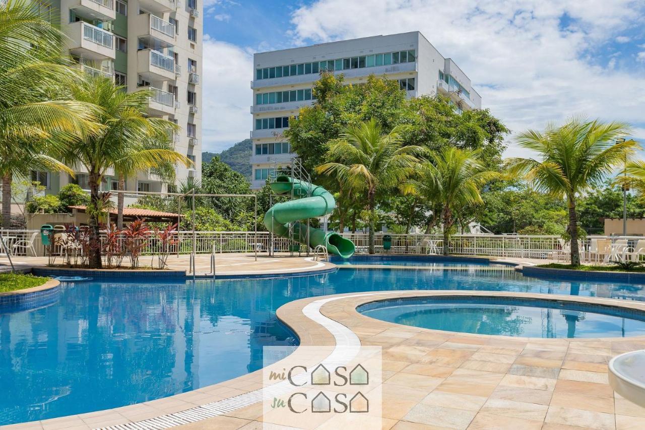 2 Quartos Com Varanda A 300M Riocentro Wi-Fi 120Mbps E Cozinha Completa - Condominio Com Piscina, Estacionamento, Portaria 24H E Parquinho Infantil - Apartamento Indicado Para Grupos, Hospedes A Trabalho E Criancas Rio de Janeiro Eksteriør bilde